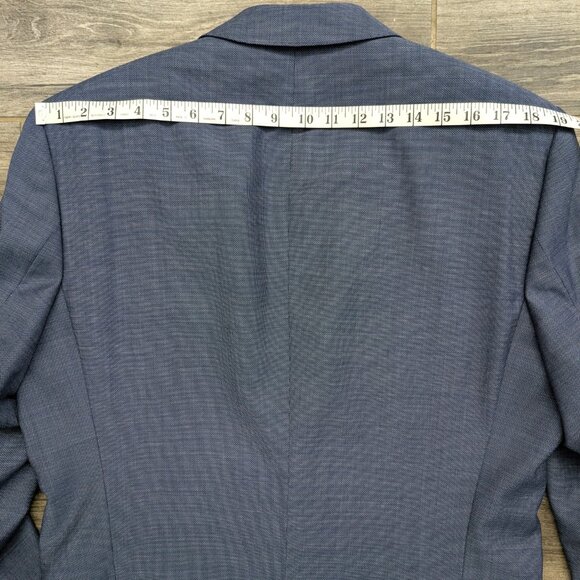 Hugo Boss Slim Fit Suit Men's Jacket Size 44L Pants 34x32 Blue Wool Blend - Picture 9 of 16